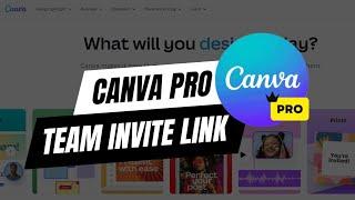 Canva Pro Team Invite Link | 100% Working | canva pro team link | Updated November 2024