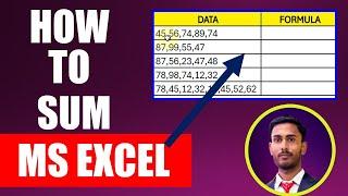 Use Sum Formula In MS Excel | Sum Formula | Sum Formula In MS Excel