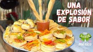 DELICIOSO BOCADILLOS AL HORNO, RELLENOS DE CHISTORRA, SALCHICHA Y QUESO | #ConSaborAMexico