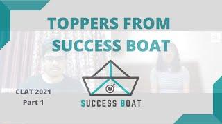 Toppers from Success Boat: CLAT 2021 - Dwija Vasavada - GNLU, Gandhinagar