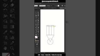 How to Draw a Pencil in Adobe Illustrator | Easy Vector Drawing Tutorial Bangla #shorts
