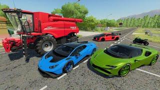 Our Harvester is faster than Race Cars | Farming Simulator 22