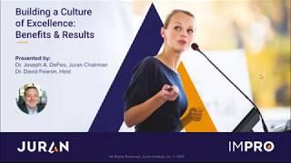 Building a Culture of Excellence Webinar Series Part 2 | Benefits & Results