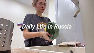 My Ordinary Life in Siberia, Russia  First Days in New Apartment, Cooking Solyanka, Snow