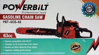 PoWERBILT Gasoline Chain saw Unboxing #Powerbilr #Chainsaw #63CcChainsaw #PBT-G-C63