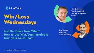 Win Loss Wednesday: Lost the Deal - Now What? How to Use Win/Loss to Train your Sales Team