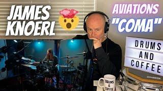 Drum Teacher Reacts: AVIATIONS "Coma" Drum Playthrough | James Knoerl