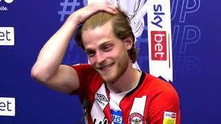 Mathias Jensen Sky Bet Championship Play-Off Final press conference