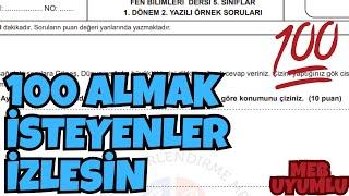 5.Sınıf Fen Bilimleri 1.Dönem 2.Yazılı