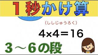 【かけ算（４の段〜６の段）】１秒フラッシュカードでインプット 小学生