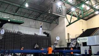 Dylan Schmidt competing in Open Trampoline at the 2011 National Gymsports Championships