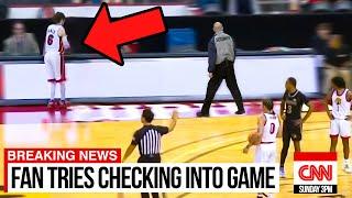 Sneaking Onto The Court During A College Basketball Game