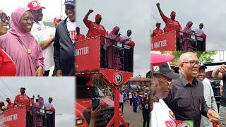 Aisha Yesufu, Peter Obi & Other Obidient Storm Edo State Final Campaign For Gov'ship Election