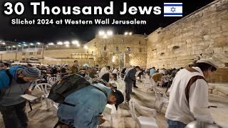 Beautiful 30,000 Jews Praying Selichot At The Western Wall 