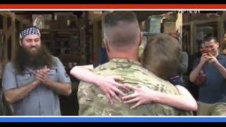 Watch 10 Year Old Get Surprised By Duck Dynasty Cast When They Reunite Him With His Military Dad