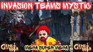 Gems of War INVASION Event Teams Super Duper Fast Quick Mega super easy Mega OUT OF CONTROL mega sup