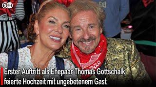 Erster Auftritt als Ehepaar Thomas Gottschalk feierte Hochzeit mit ungebetenem Gast | SH News German