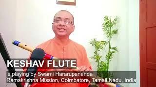 Swami Hararupananda form Tamil Nadu giving review on our D# base Flute .  Keshav Flutes (8392013326)