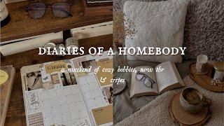 Diaries of a homebody | a weekend of cozy hobbies, new tbr & crepes ️