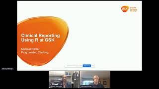 R/Pharma 2020 Day 2.  Michael Rimler.  Clinical Reporting Using R at GSK