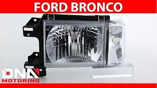 DNA Motoring 87-91 Ford Bronco F150 F250 F350 Chrome Clear Headlights