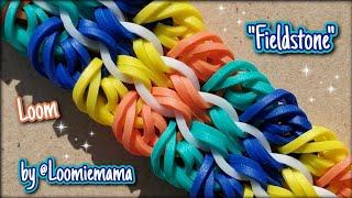 "Fieldstone" Rainbow Loom Bracelet Tutorial (using 3 pins)