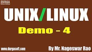 UNIX/LINUX tutorial || Demo - 4 || by Mr. Nageswar Rao On 14-05-2020 @6:15PM