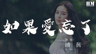 戚薇 - 如果愛忘了『那些幸福啊 讓她替我到達』【動態歌詞Lyrics】