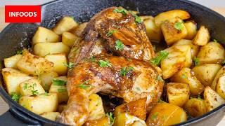 Honey Roasted Chicken Recipe | How to Make Honey Roasted Chicken with Potatoes | Infoods