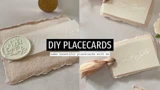 Make Your Own Wedding Place Cards - Easy DIY name card ideas - How to make pretty placecards