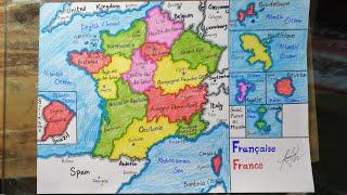 How to draw France map easy SAAD