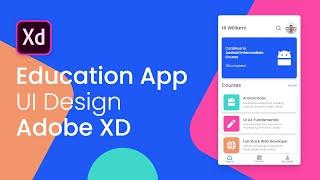 Designing Online Course Education App UI Design - Adobe XD to Android Studio (Part 1 - Design)