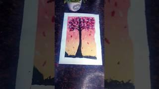 DIY WATERCOLOR PAINTING #viral #trending #ytshort #fun #satisfying #tiktok #shorts #watercolor #art