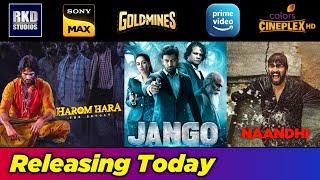 3 New South Hindi Dubbed Movies Releasing Today | Harom Hara, Jango & Naandhi Movie