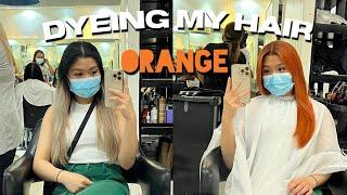 Dyeing My Hair Orange like BLACKPINK Lisa's Hair ‍ ep.4