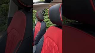 EKR custom black and red seat cover for Buick #ekr #ekrleather #ekrcover #ekrseatcover