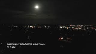 Westminster City, Carroll County, MD at Night