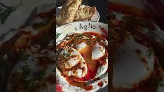 Popular Turkish Breakfast (Cilbir aka Turkish Eggs)