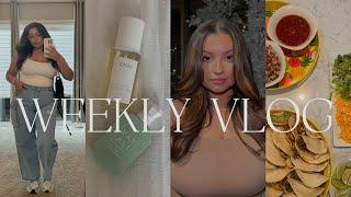 WEEKLY VLOG| new hair who dis? + hosting girls night + modest clothing haul + new fragrance combo!