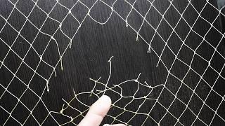 How to mend triangular tears in nets, cast nets and hammocks | Net mending