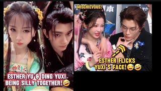 Ding Yuxi & Esther Yu being a dork! #dingyuxi #yushuxin #永夜星河