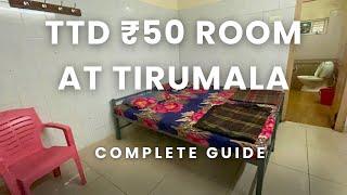 TTD 50 Rupees Room at Tirumala| Tirumala Offline Room Booking Details