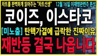 [코이즈 이스타코 주가 전망] "긴급" 와...탄핵가결인데 왜 급락? 오늘급락에 반드시 이렇게 대응하세요! 기술적인 반등구간 반드시 나온다! #동신건설 #에이텍 #토탈소프트