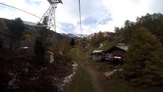 Wei-Hsun Lin ▶️ กระเช้าลอยไฟ ▶️ taking an aerial cable car from Zermatt ZBAG-lz to Trockener Steg