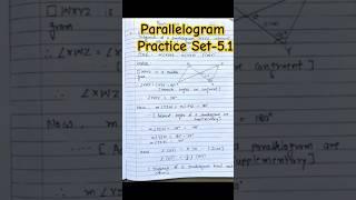 Parallelogram | Practice set 5.1 | 9th class #math #mathstricks