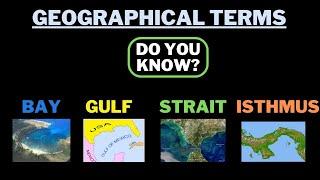 Bay, Gulf, Strait and Isthmus//Bay Vs Gulf//Geographical Terms//Geography