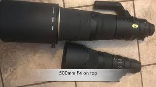 Nikon 500mm f5.6 PF Unboxing & Size Comparison