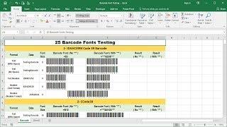 How to generate barcode in Excel and 25 Barcode Fonts work with barcode scanner.