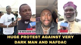 Pastors Protest Against Very Dark Man And NAFDAC Over Prophet Jeremiah Miracle Soap