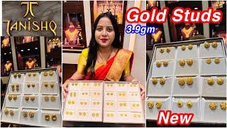 3.9gm onwards Light weight New gold stud designs from Tanishq | Earrings | Studs |Dhanteras special